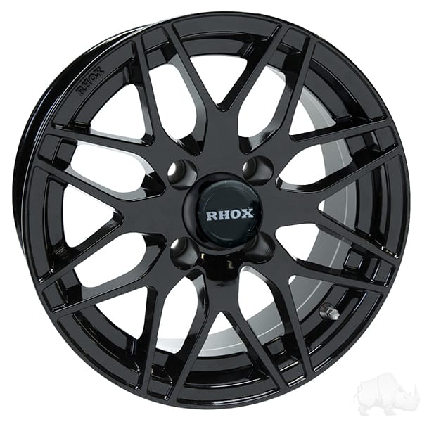RHOX RX177 Black 13×6 Centered – Golf Cart Rims