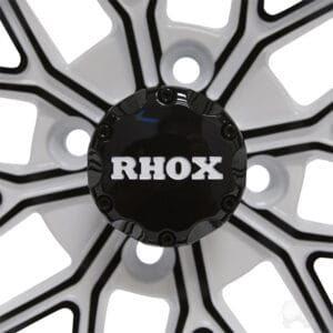 RHOX RX284, White with Gloss Black, 12x6 ET-10 - Image 2