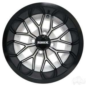 RHOX RX284, White with Gloss Black, 12x6 ET-10 - Image 4