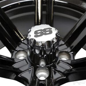 RHOX RX354 Gloss Black w/ Chrome Center Cap, 14x7 ET-25 - Image 2