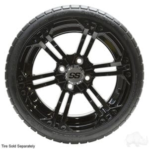 RHOX RX354 Gloss Black w/ Chrome Center Cap, 14x7 ET-25 - Image 12